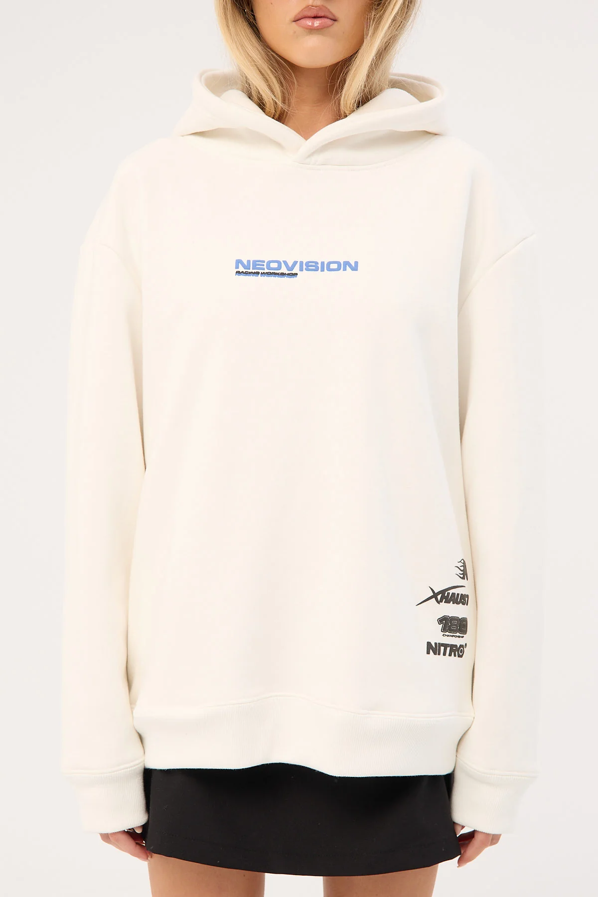 Neovision Chrome Relaxed Hoodie Off White - Image 9