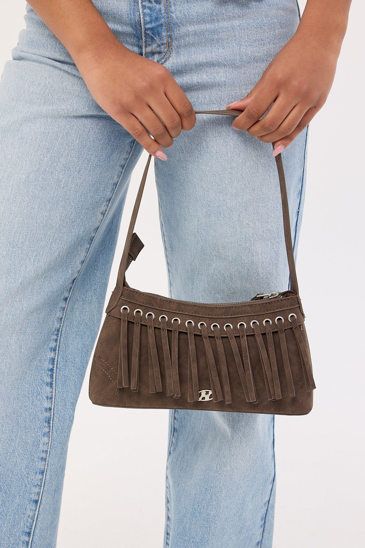 Neovision Cinder Fringe Shoulder Bag Brown - Image 4