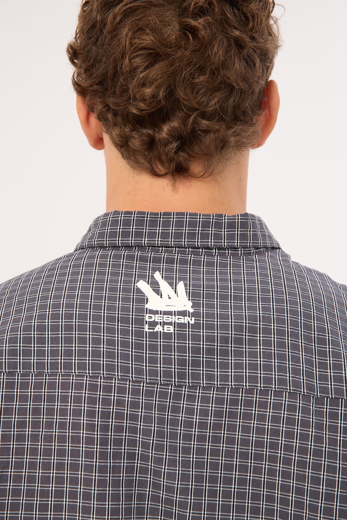 Neovision Clash Layered Long Sleeve Shirt Charcoal Check - Image 7