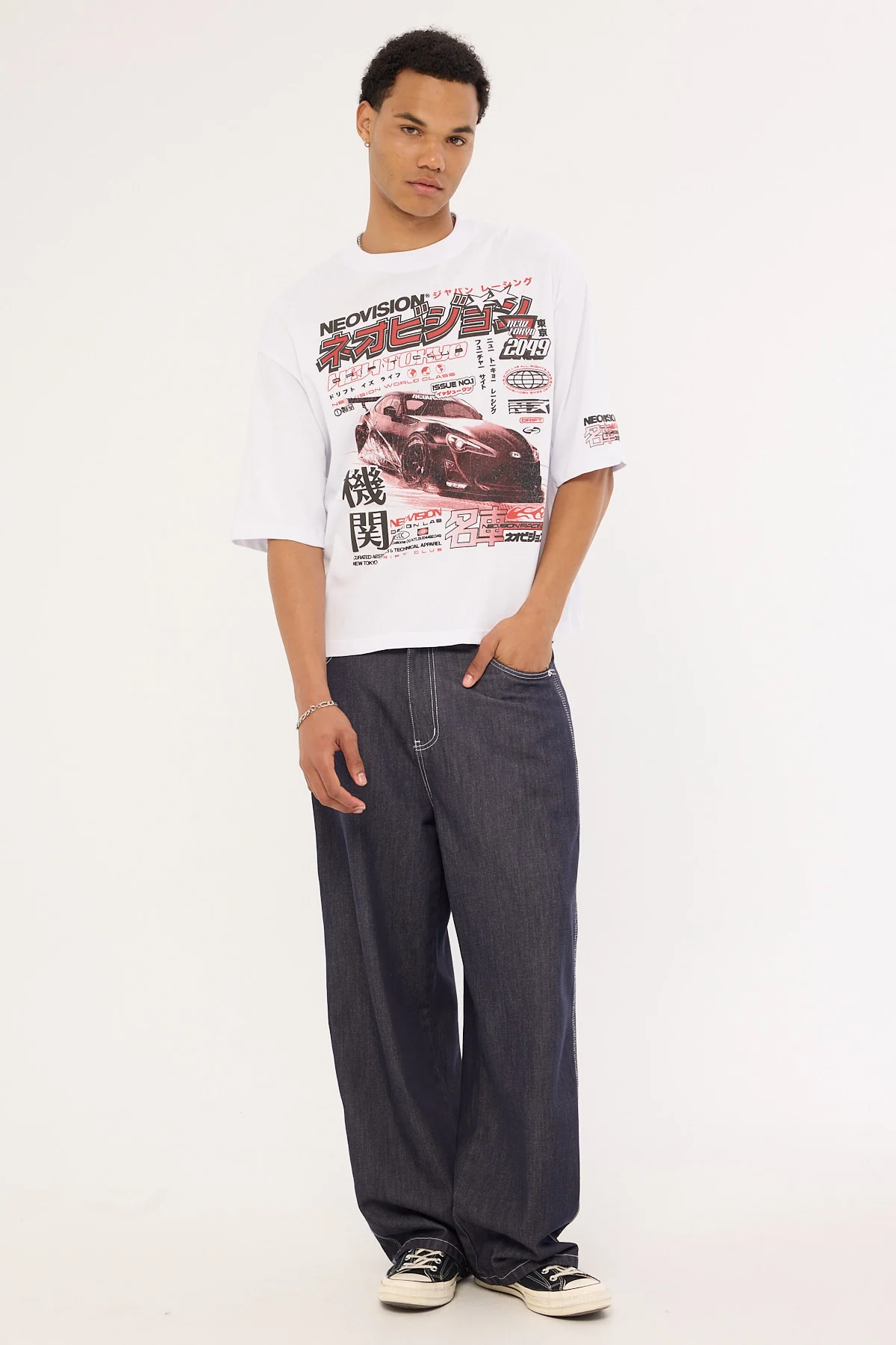 Neovision Clutch Cropped Street Super Heavy Tee White - Image 3