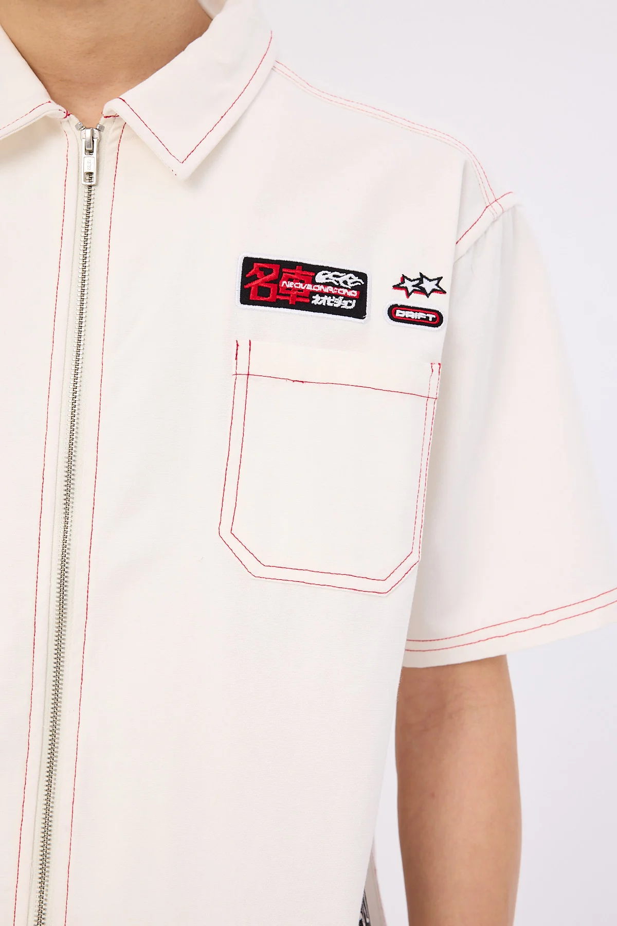 Neovision Clutch Oversize Cropped Shirt Off White - Image 7