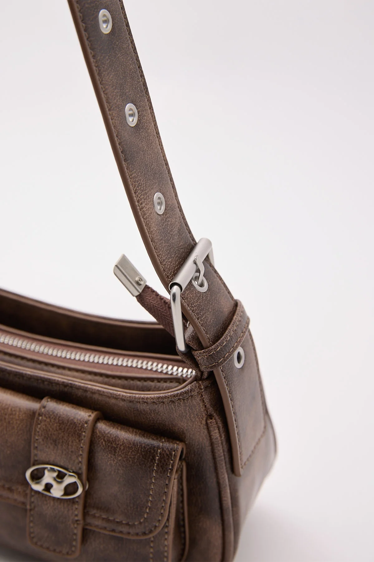 Neovision Contessa Multi Pocket Handbag Washed Brown - Image 4