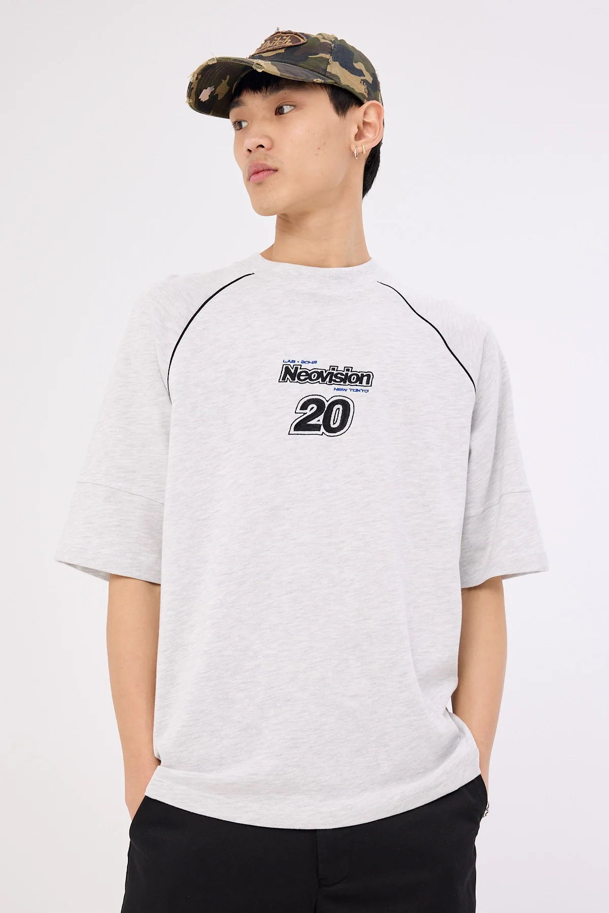 Neovision Control Raglan Street Super Heavy Tee Snow Marle - Image 2