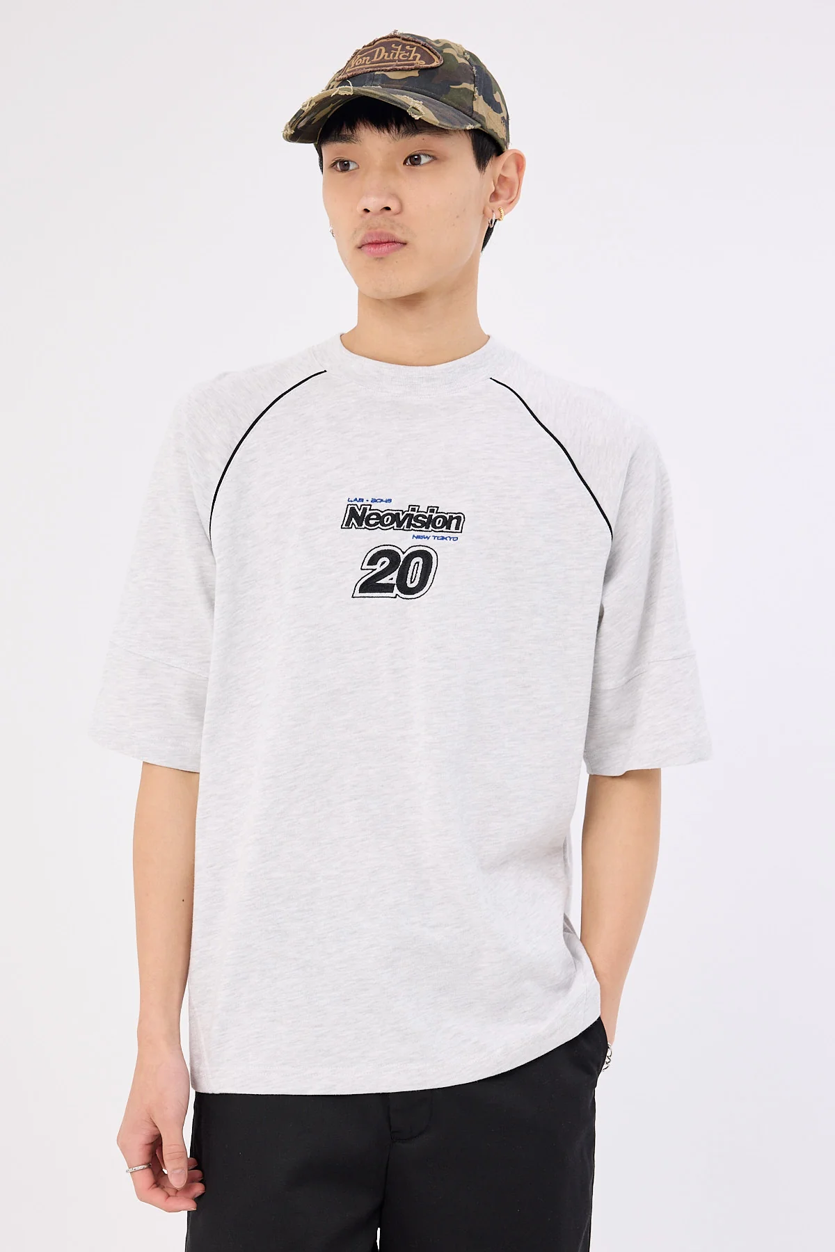 Neovision Control Raglan Street Super Heavy Tee Snow Marle - Image 4