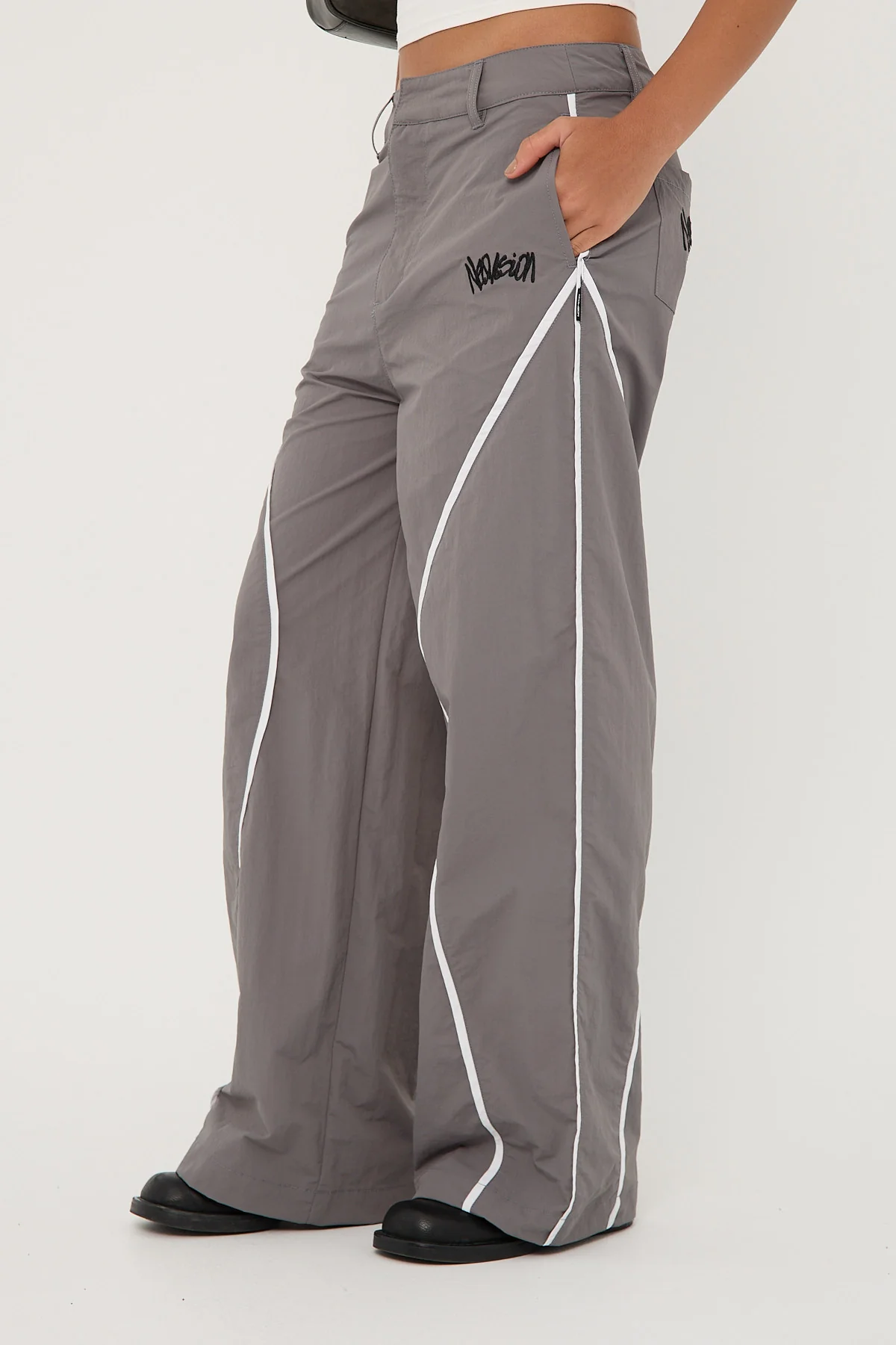 Neovision Crucial Contrast Nylon Cargo Pant Grey - Image 5