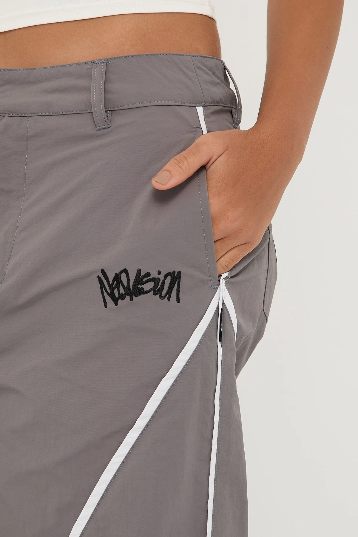 Neovision Crucial Contrast Nylon Cargo Pant Grey - Image 9