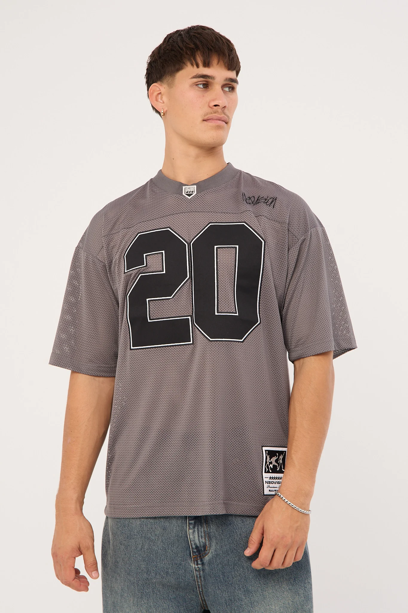 Neovision Crucial V Neck Jersey Charcoal - Image 2