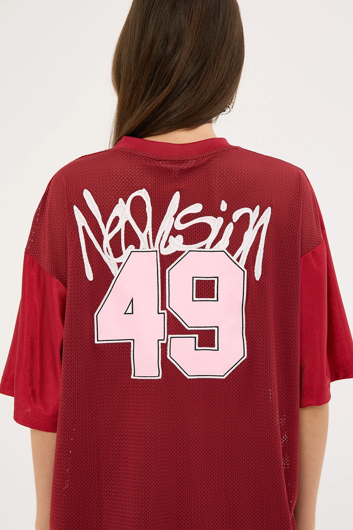 Neovision Crucial V Neck Jersey Tee Burgundy - Image 4