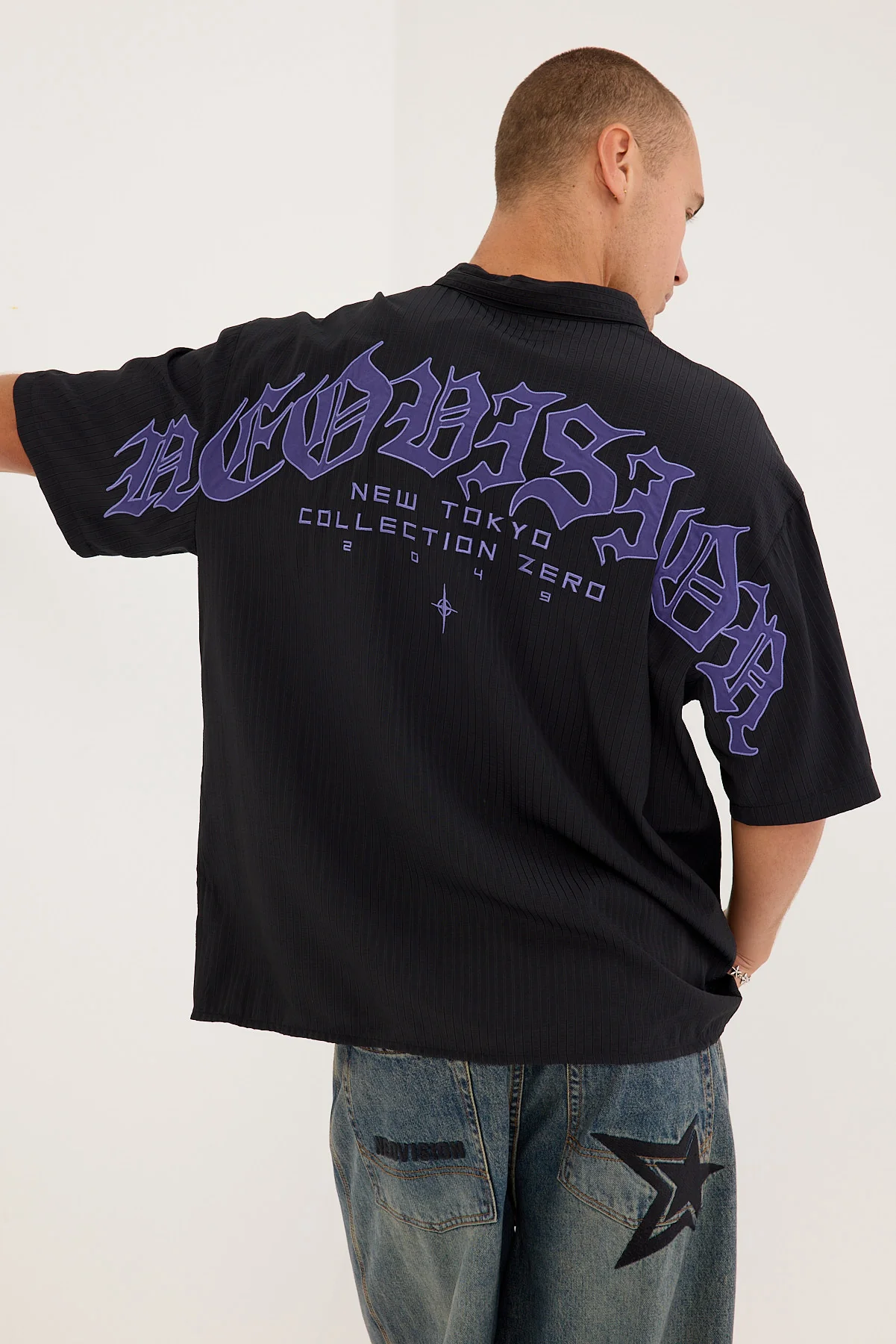 Neovision Cusp Oversize Shirt Black Stripe