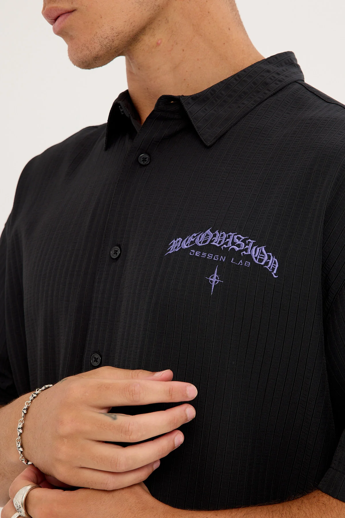 Neovision Cusp Oversize Shirt Black Stripe - Image 4