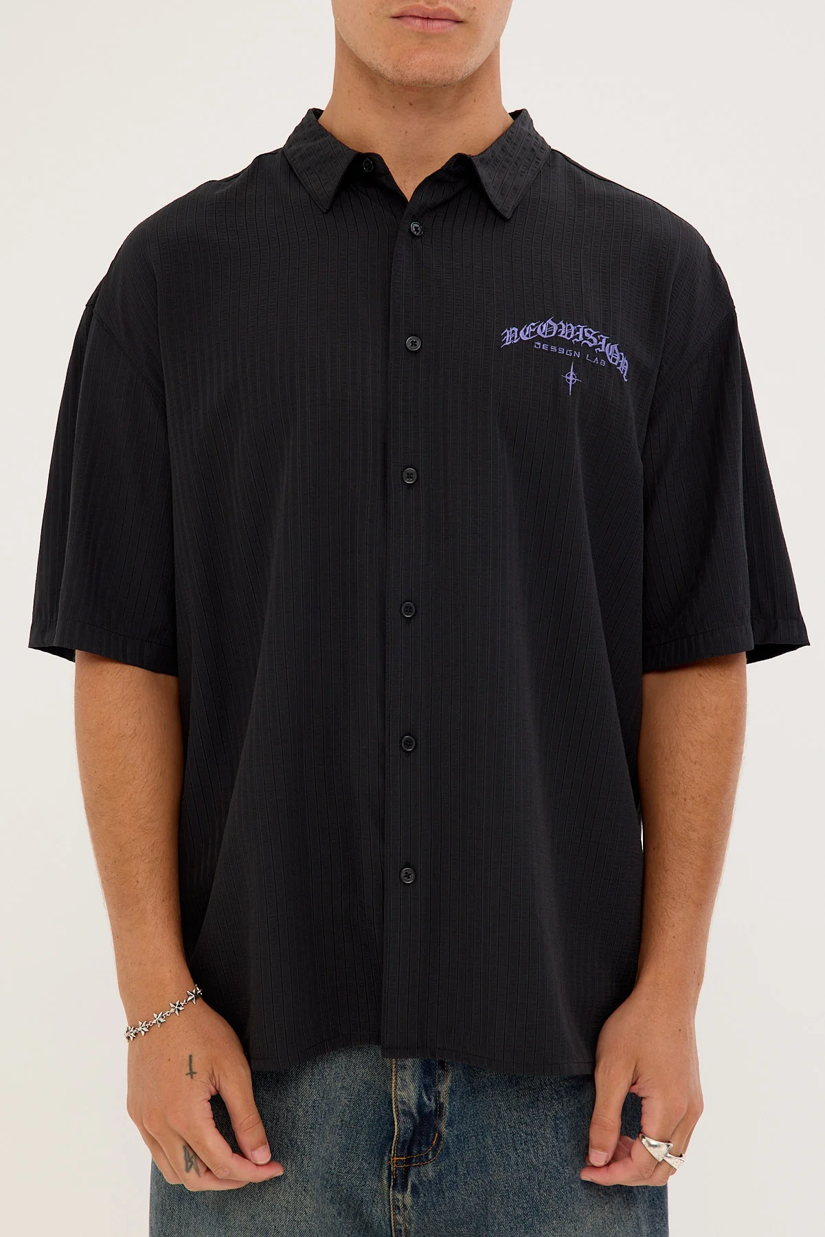 Neovision Cusp Oversize Shirt Black Stripe - Image 8