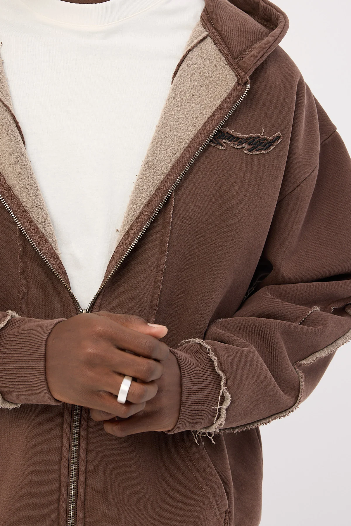 Neovision Cyber Full-Zip Hoodie Washed Choc - Image 7