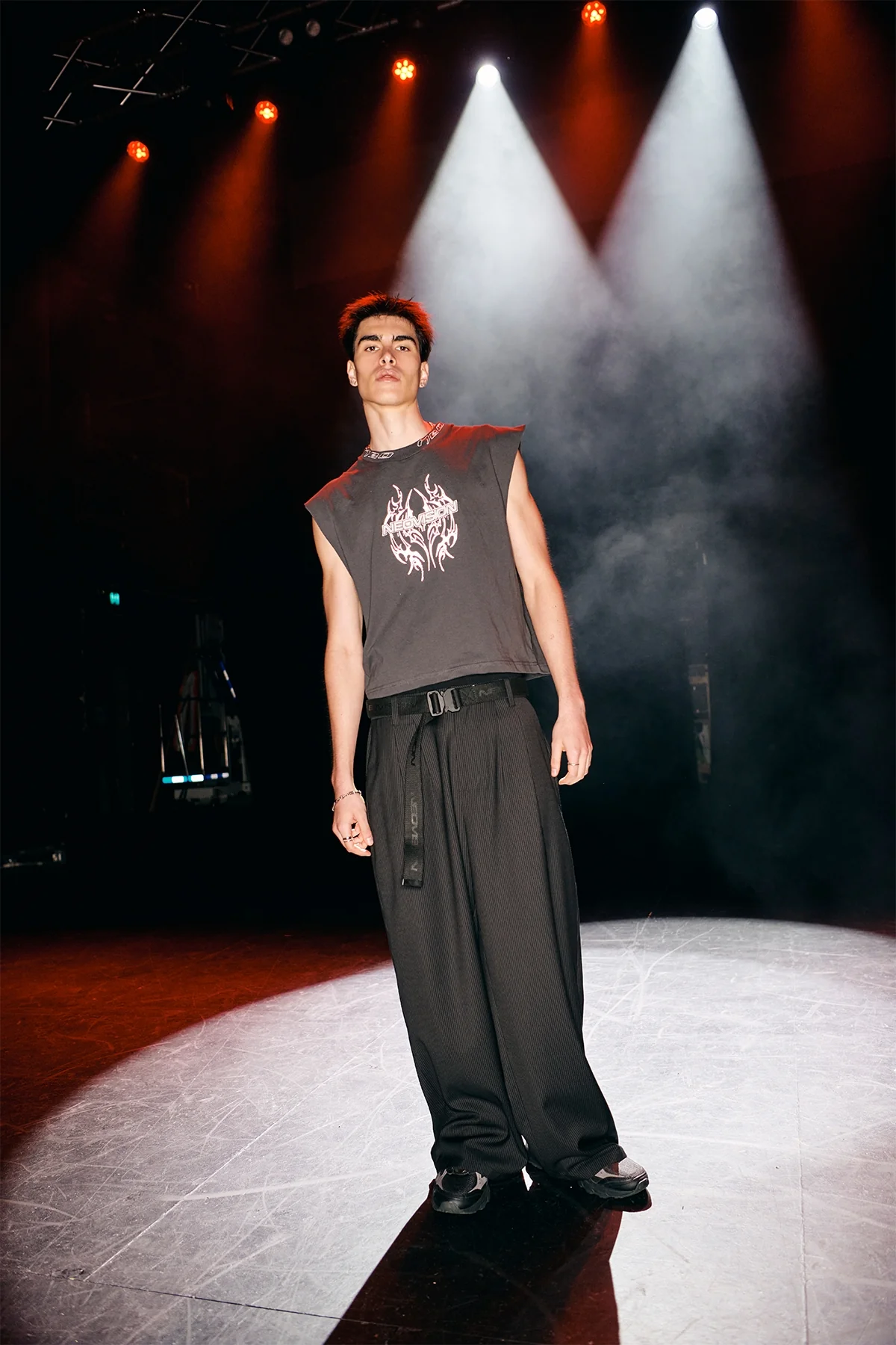 Neovision Desolate Tailored Trouser Black Pinstripe