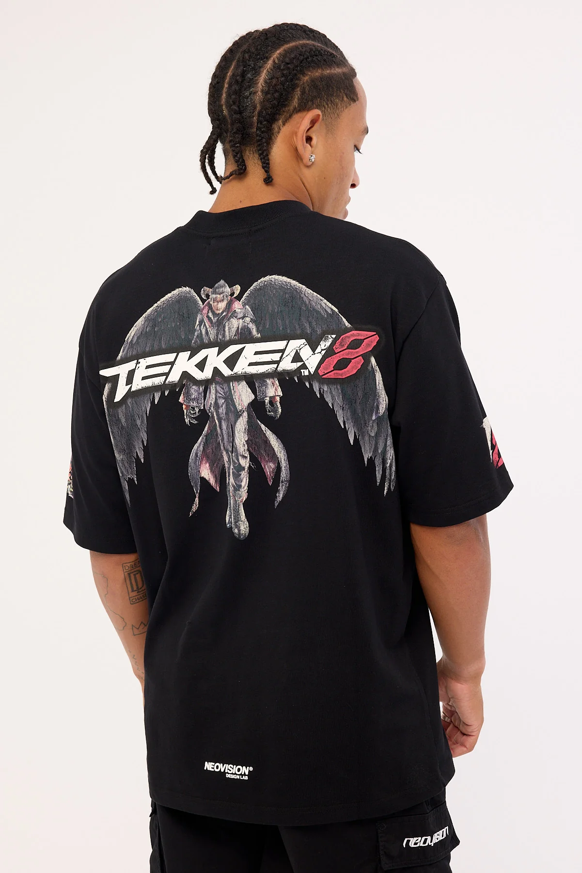 Neovision Devil Jin Graffiti Oversize Super Heavy Tee Black - Image 8