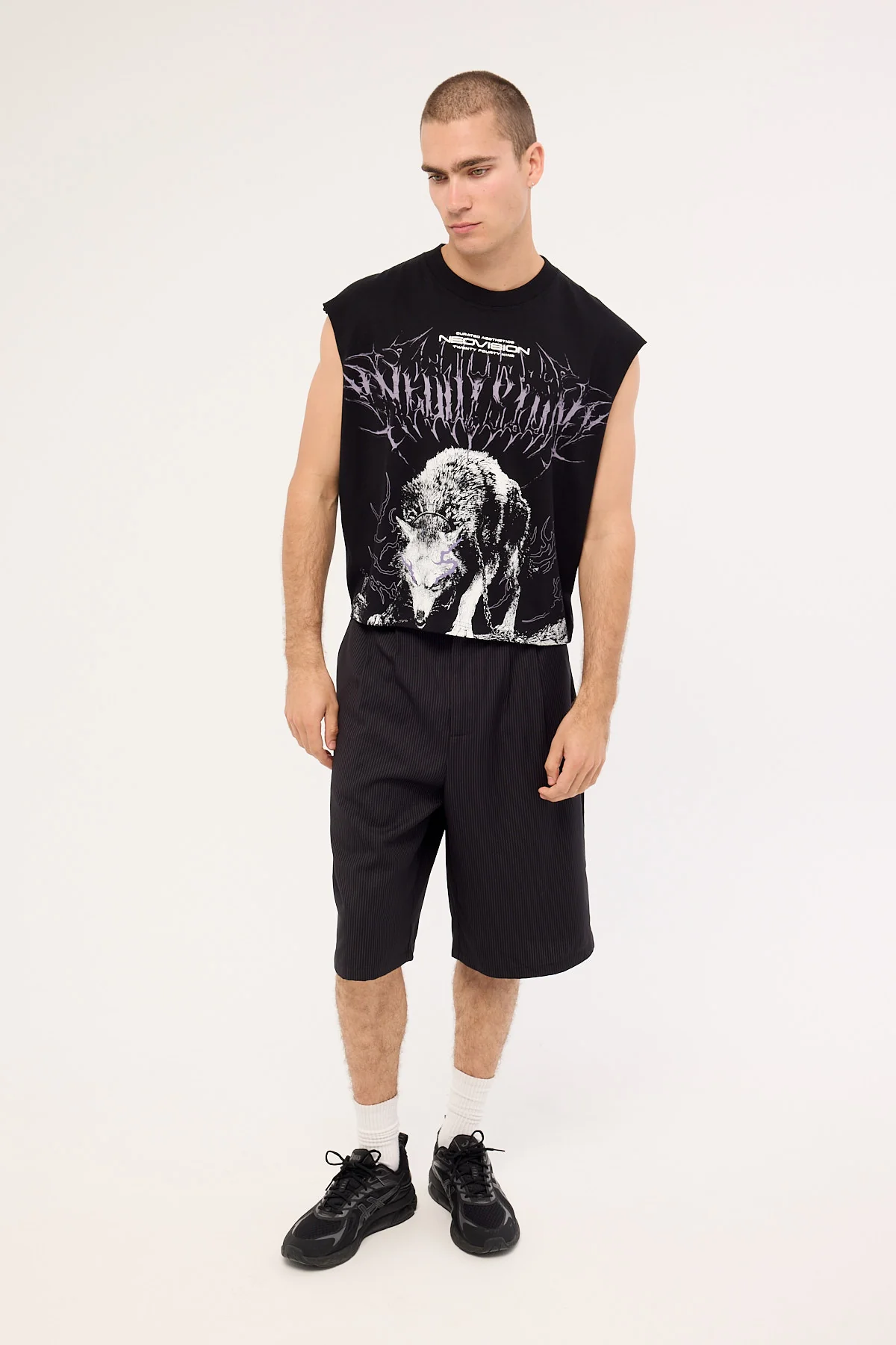 Neovision Dire Cropped Muscle Tank Black - Image 2