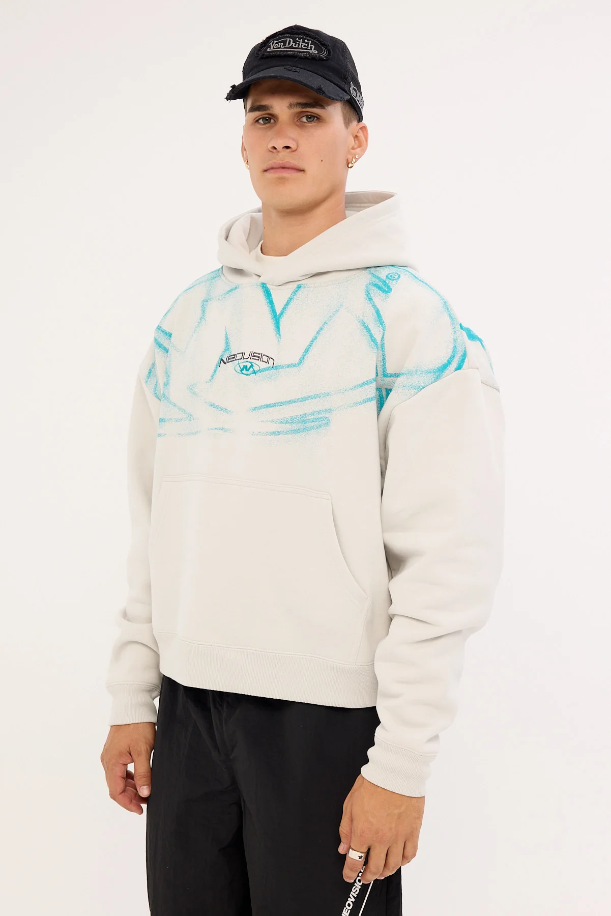Neovision Distortion Urban Hoodie Ice Grey - Image 5