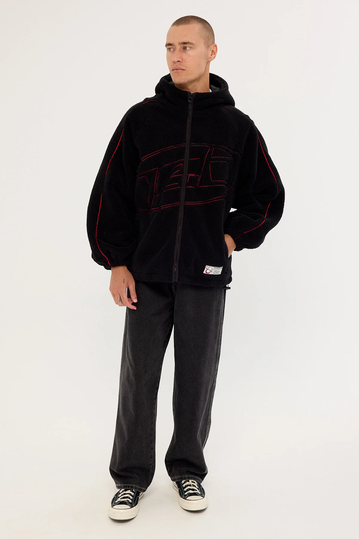 Neovision Dominion Hooded Sherpa Jacket Black - Image 2