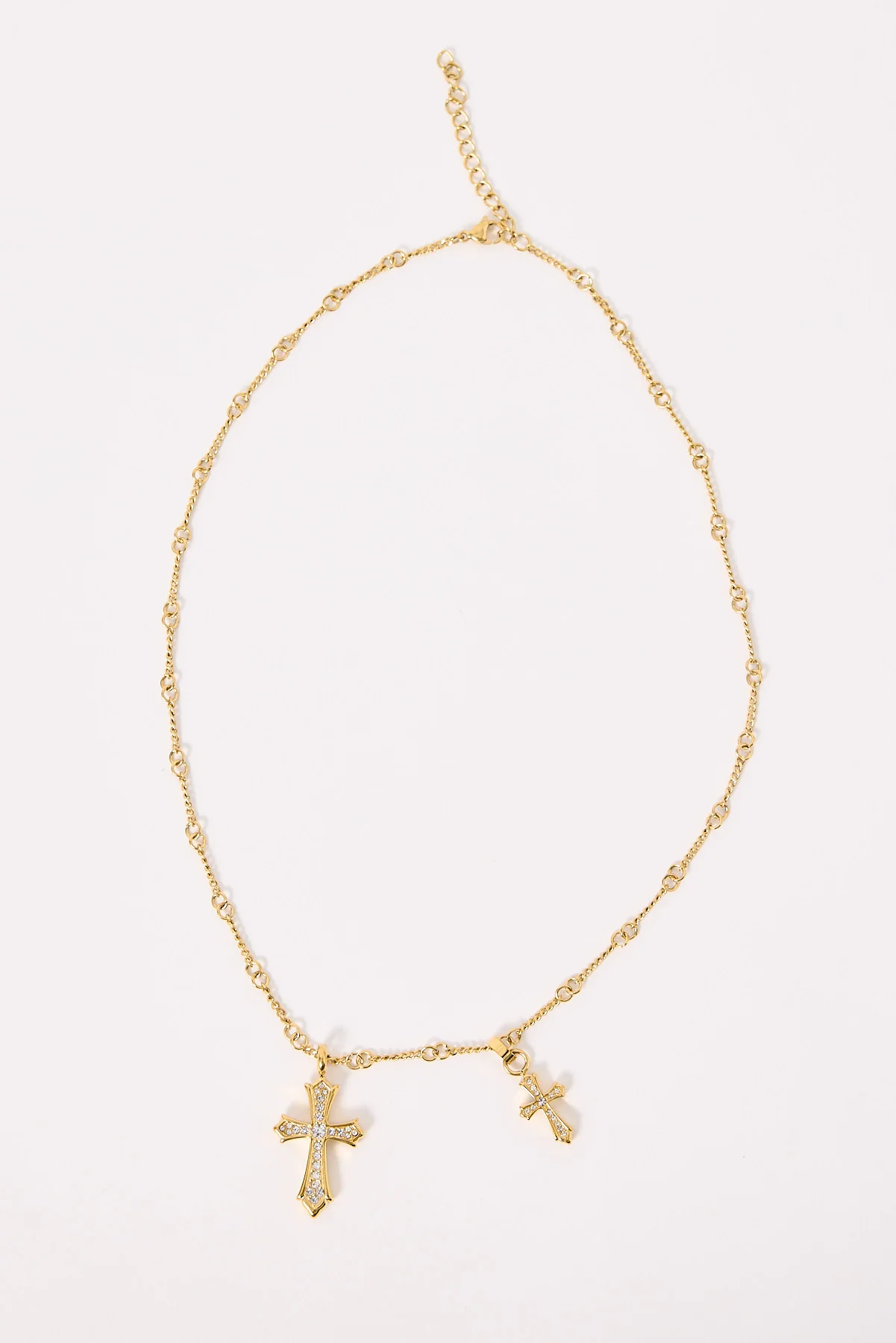 Neovision Double Cross Necklace Gold