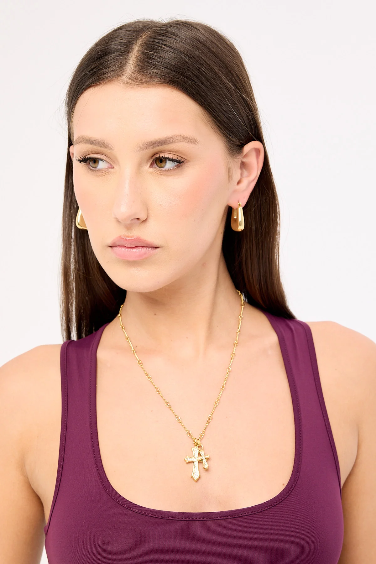 Neovision Double Cross Necklace Gold - Image 2