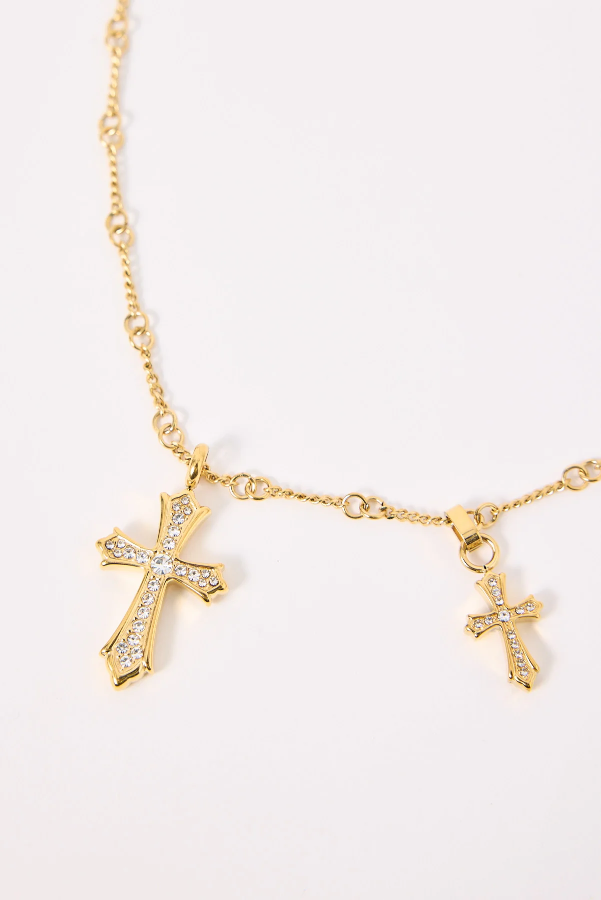Neovision Double Cross Necklace Gold - Image 4