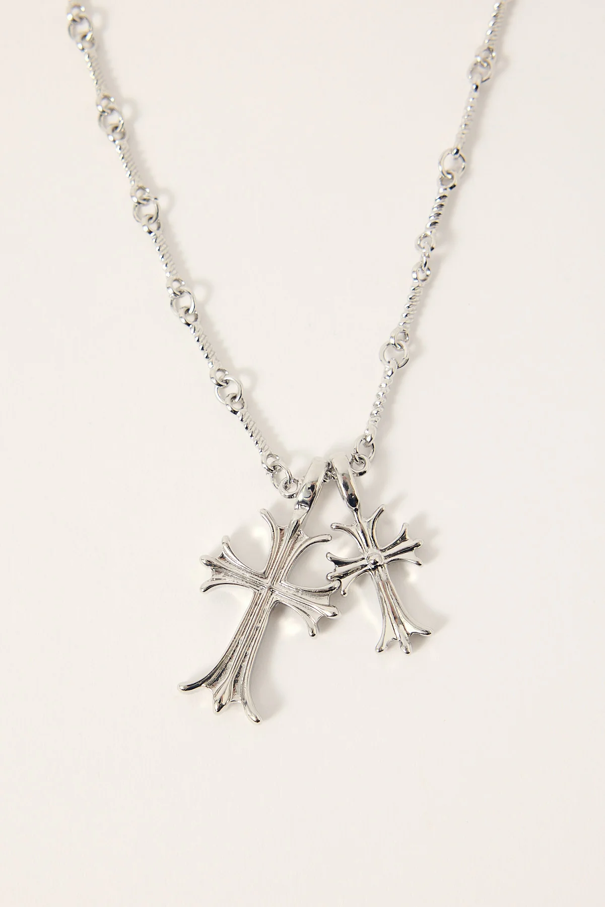 Neovision Double Cross Necklace Silver - Image 2