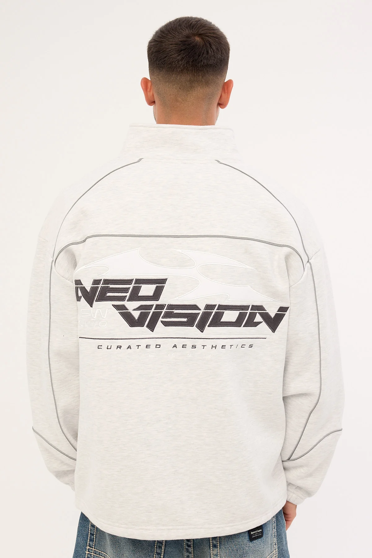 Neovision Drifter Elastic Quarter Zip Crew Snow Marle - Image 6
