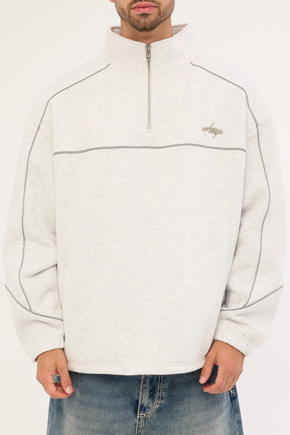 Neovision Drifter Elastic Quarter Zip Crew Snow Marle - Image 7