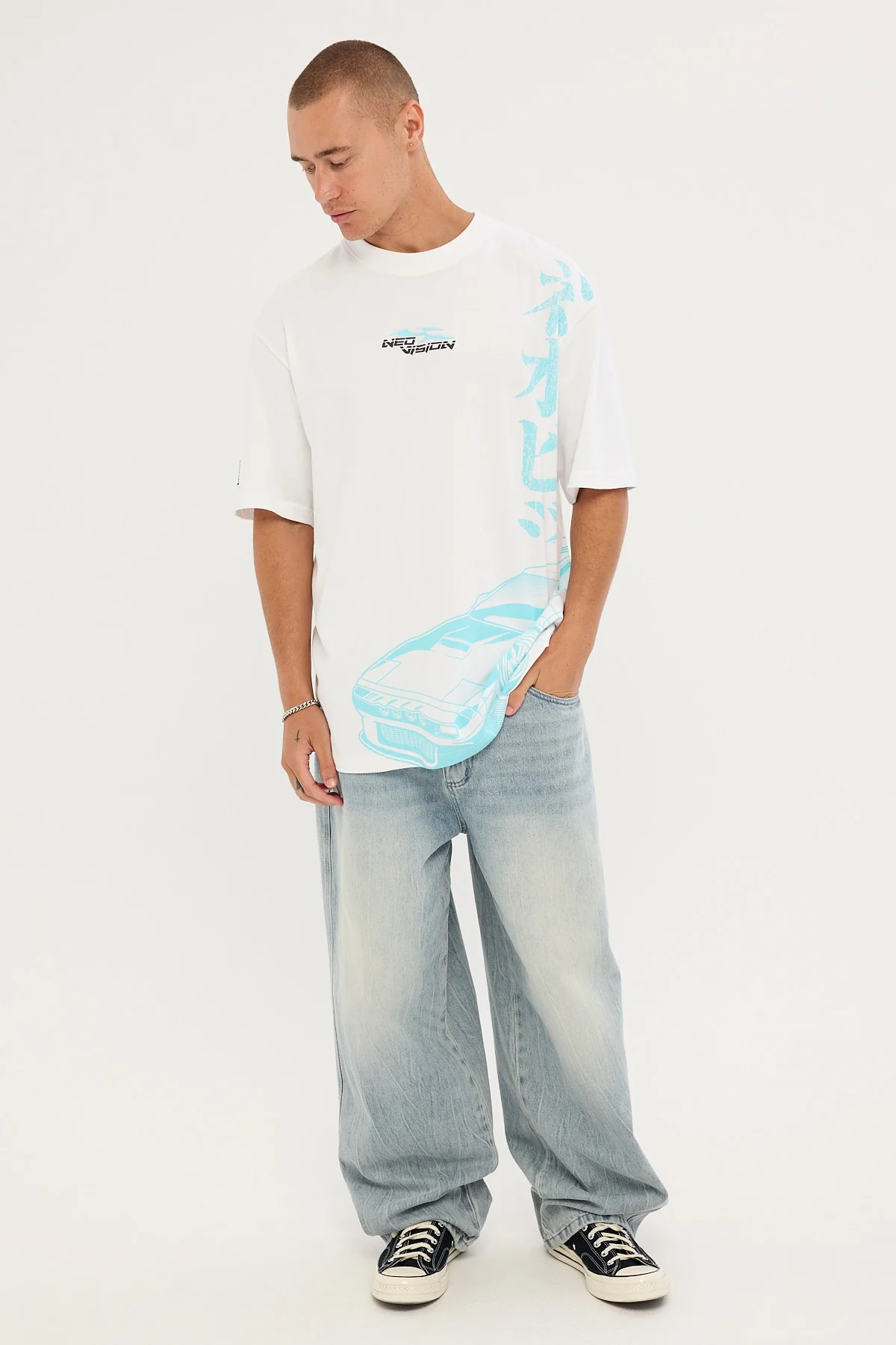 Neovision Drifter Oversize Super Heavy Tee White - Image 2