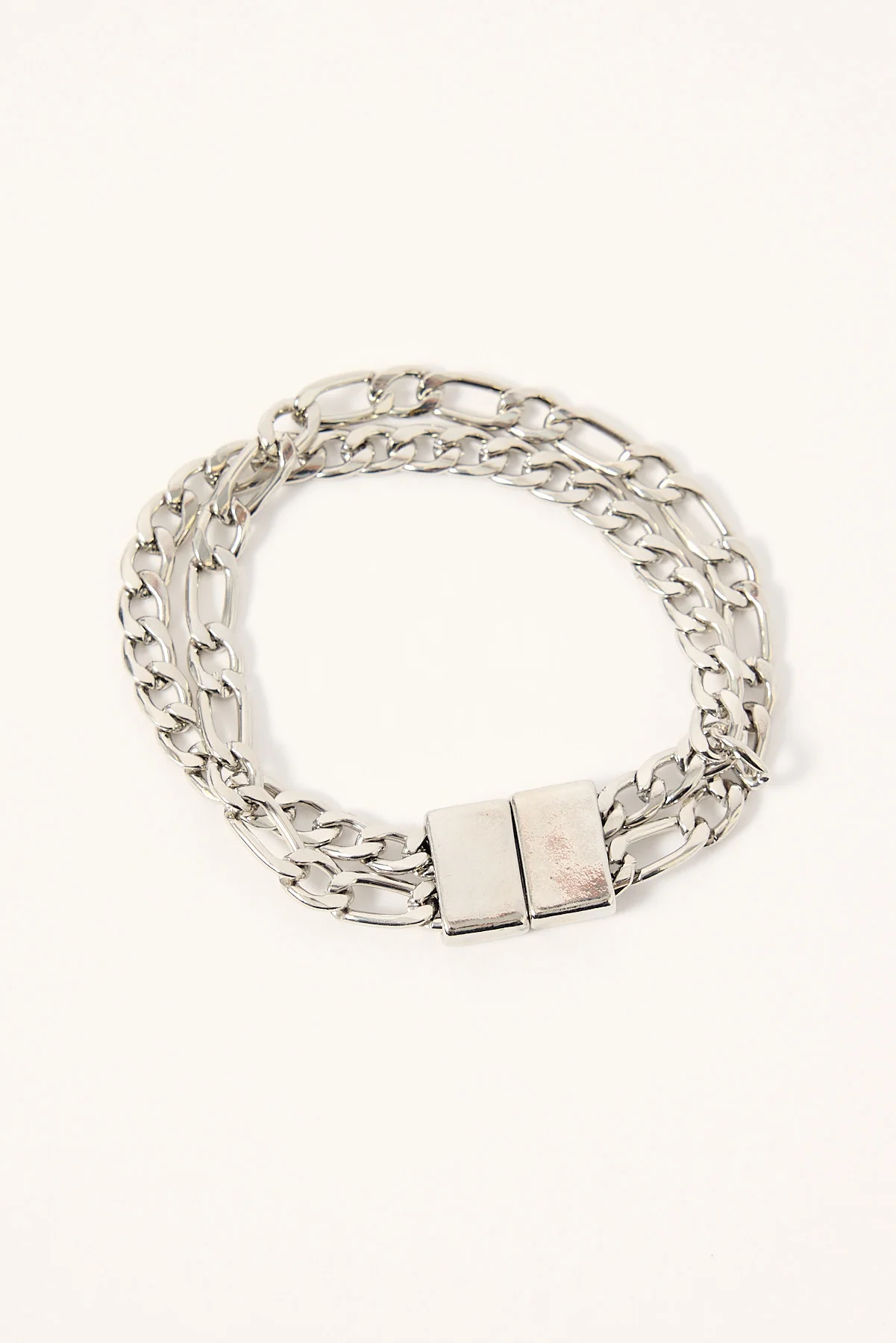 Neovision Dual Chain Bracelet Brushed Silver - Image 2