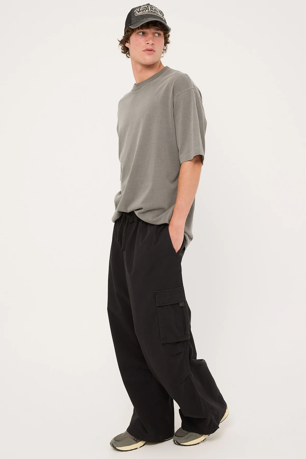 Neovision Dune Baggy Cargo Pant Washed Black - Image 4
