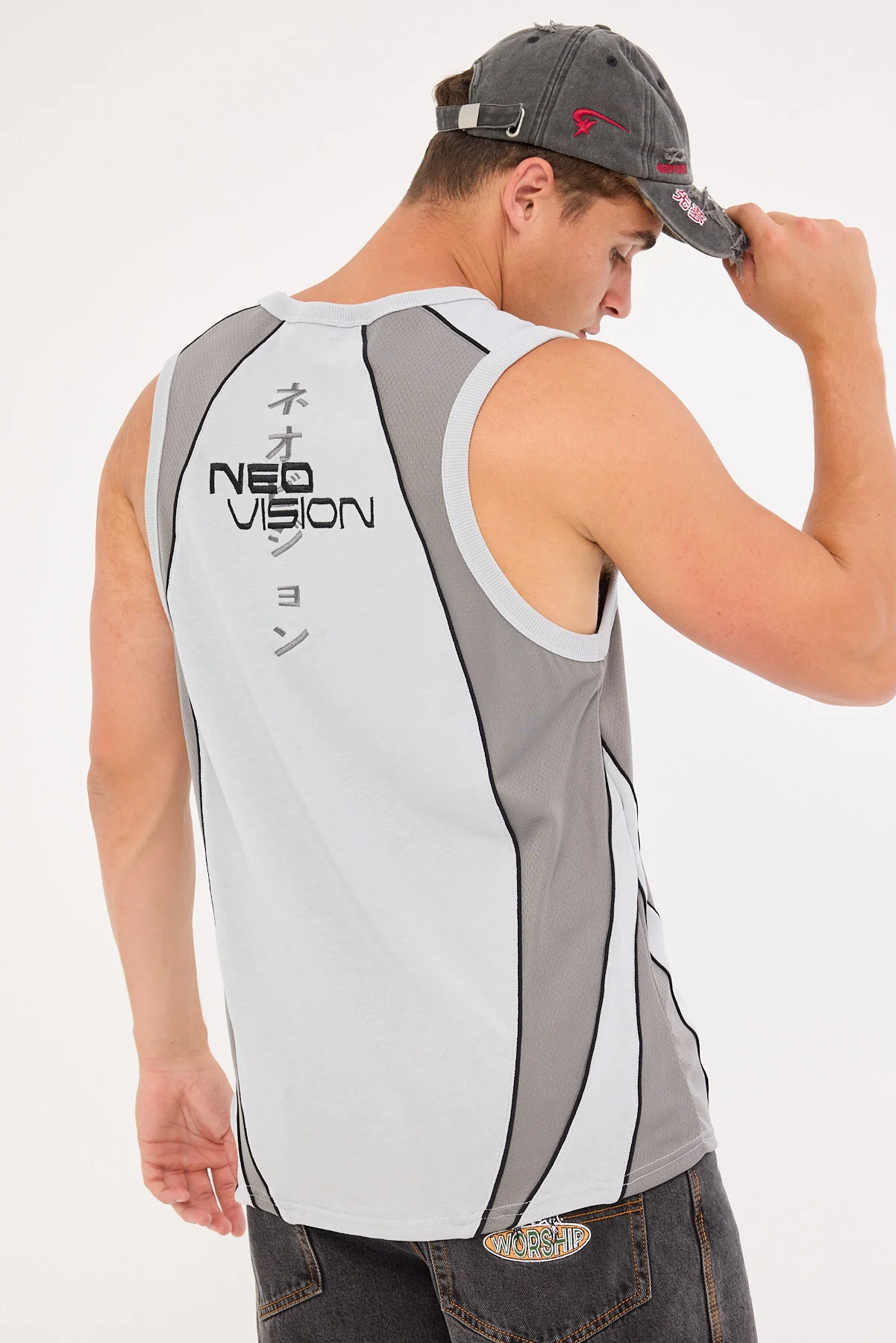 Neovision Echelon Loose Singlet Tank Grey - Image 4