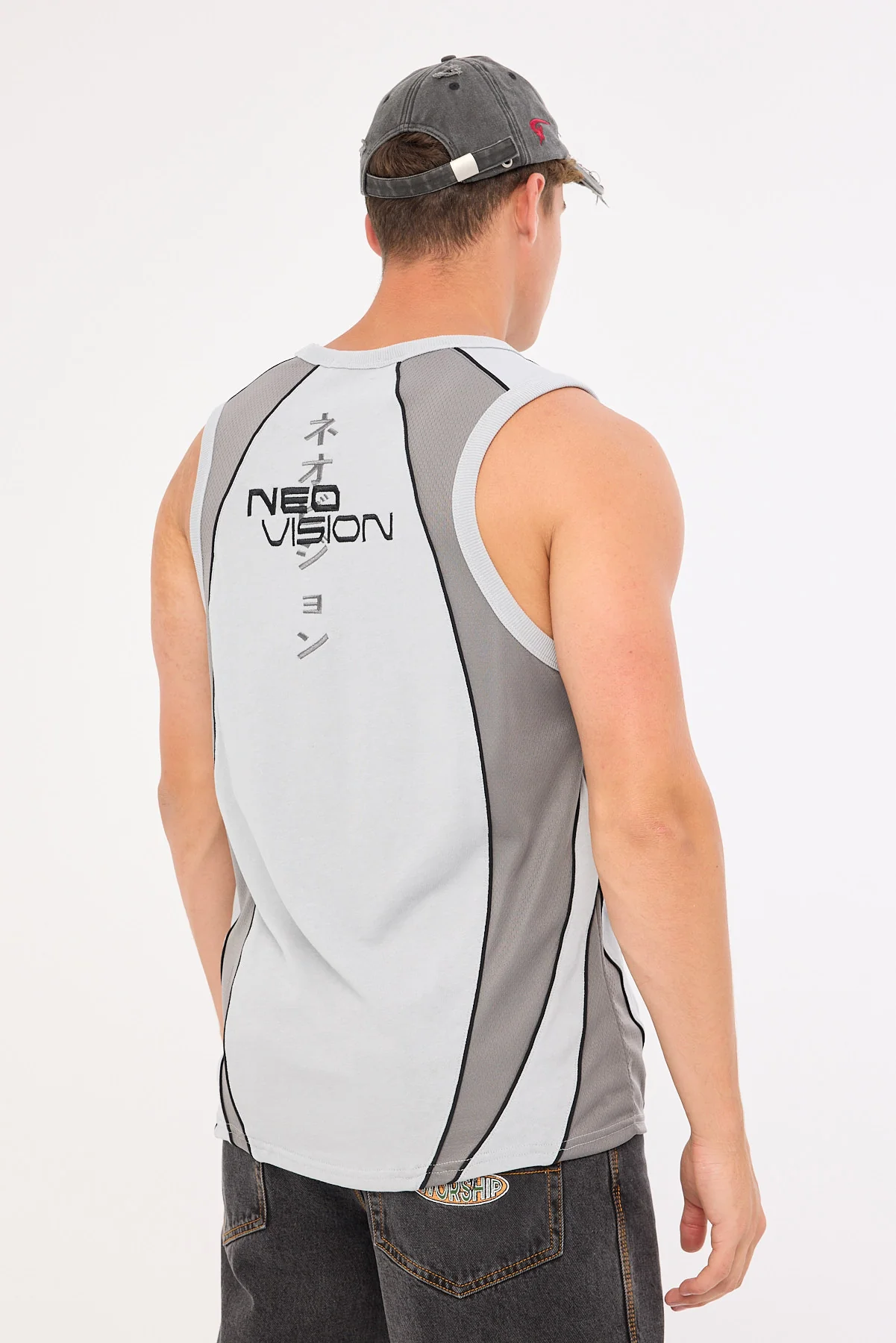 Neovision Echelon Loose Singlet Tank Grey - Image 7