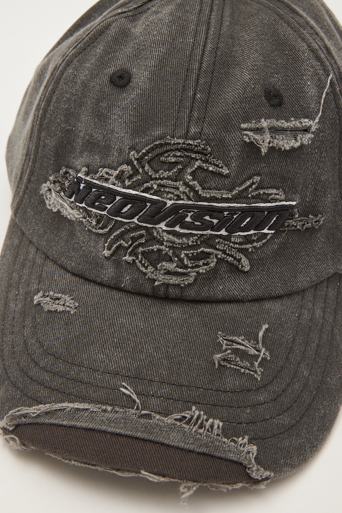 Neovision Eternal Distressed Dad Cap Washed Black - Image 3