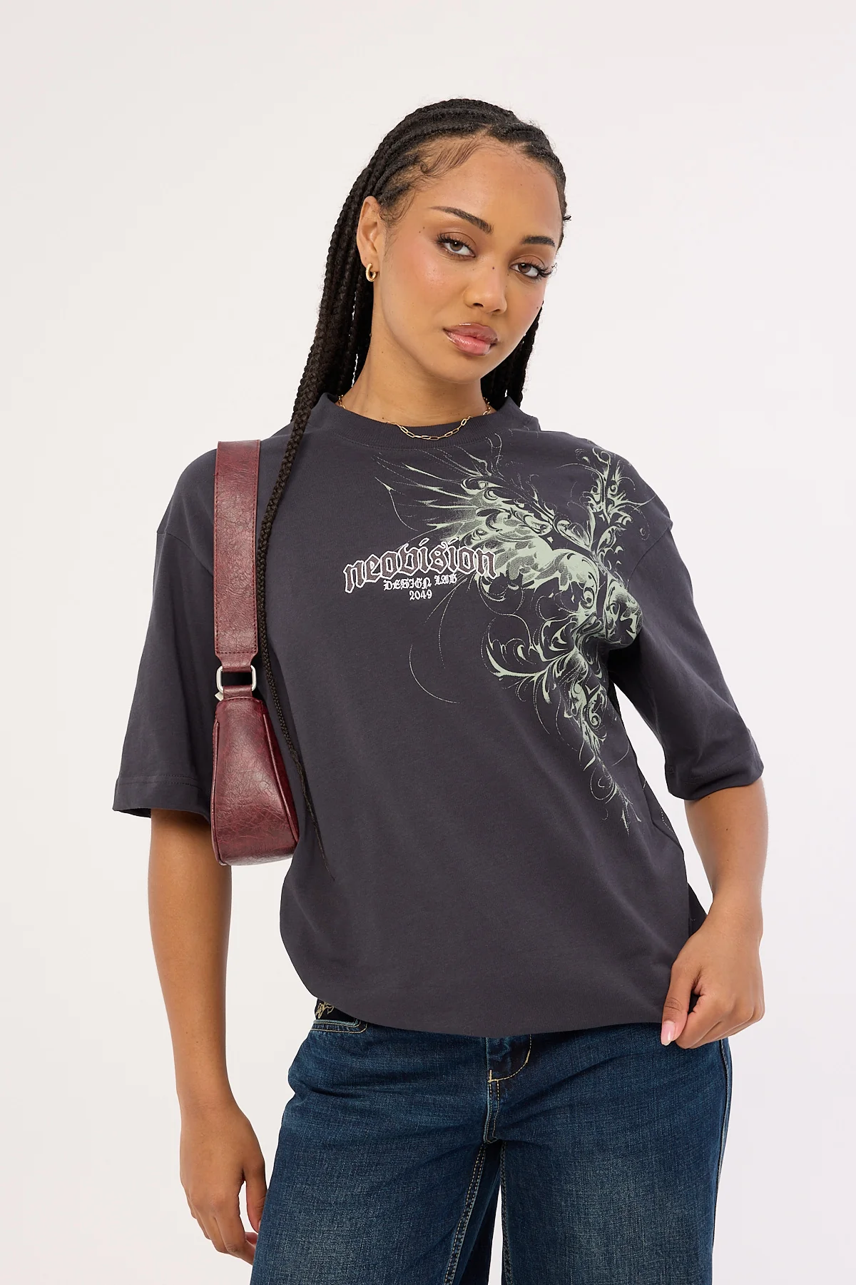 Neovision Fallen Cross Oversize Super Heavy Tee Asphalt - Image 9