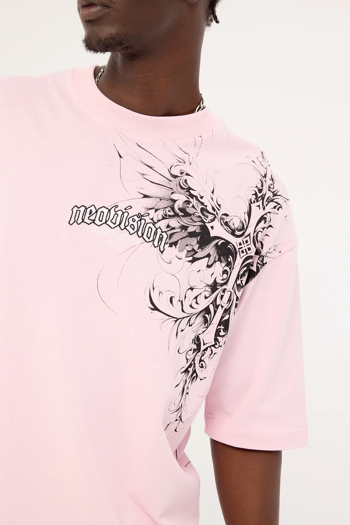Neovision Fallen Cross Oversize Super Heavy Tee Candy Pink - Image 5