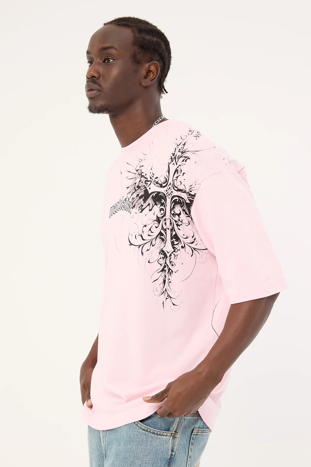 Neovision Fallen Cross Oversize Super Heavy Tee Candy Pink - Image 6