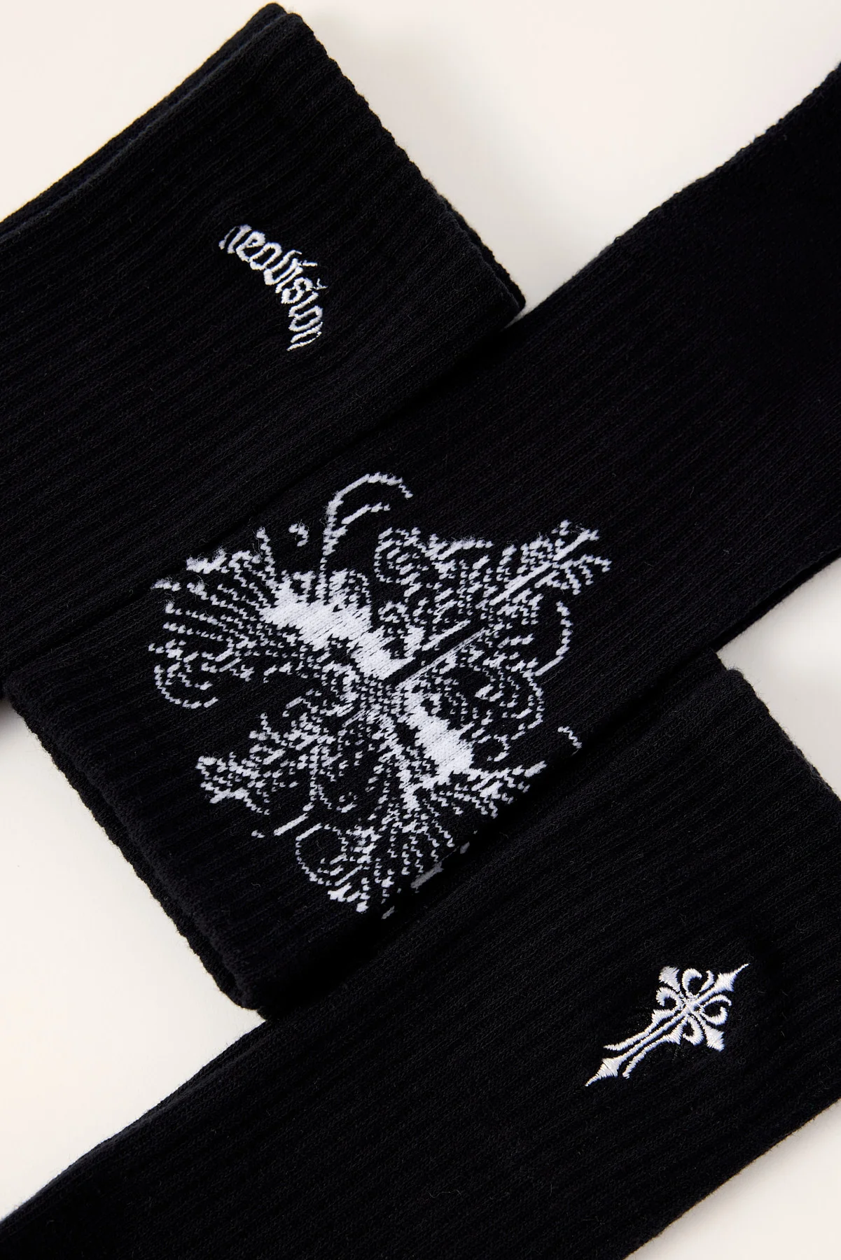 Neovision Fallen Cross Sock 3 Pack Black - Image 2