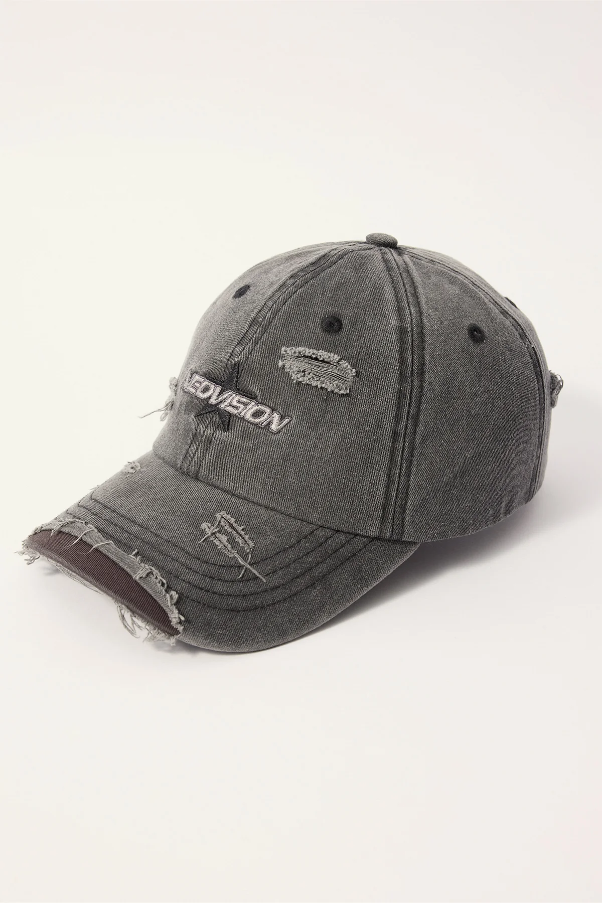 Neovision Famous Recycled Distressed Dad Cap Washed Black - Image 2
