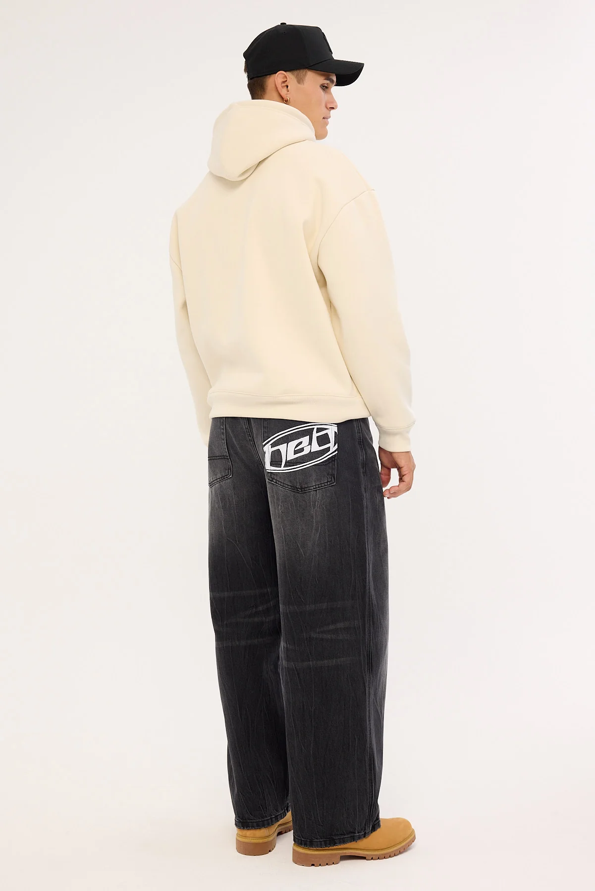 Neovision Fracture Behemoth Super Baggy Jean Blasted Washed Black - Image 5