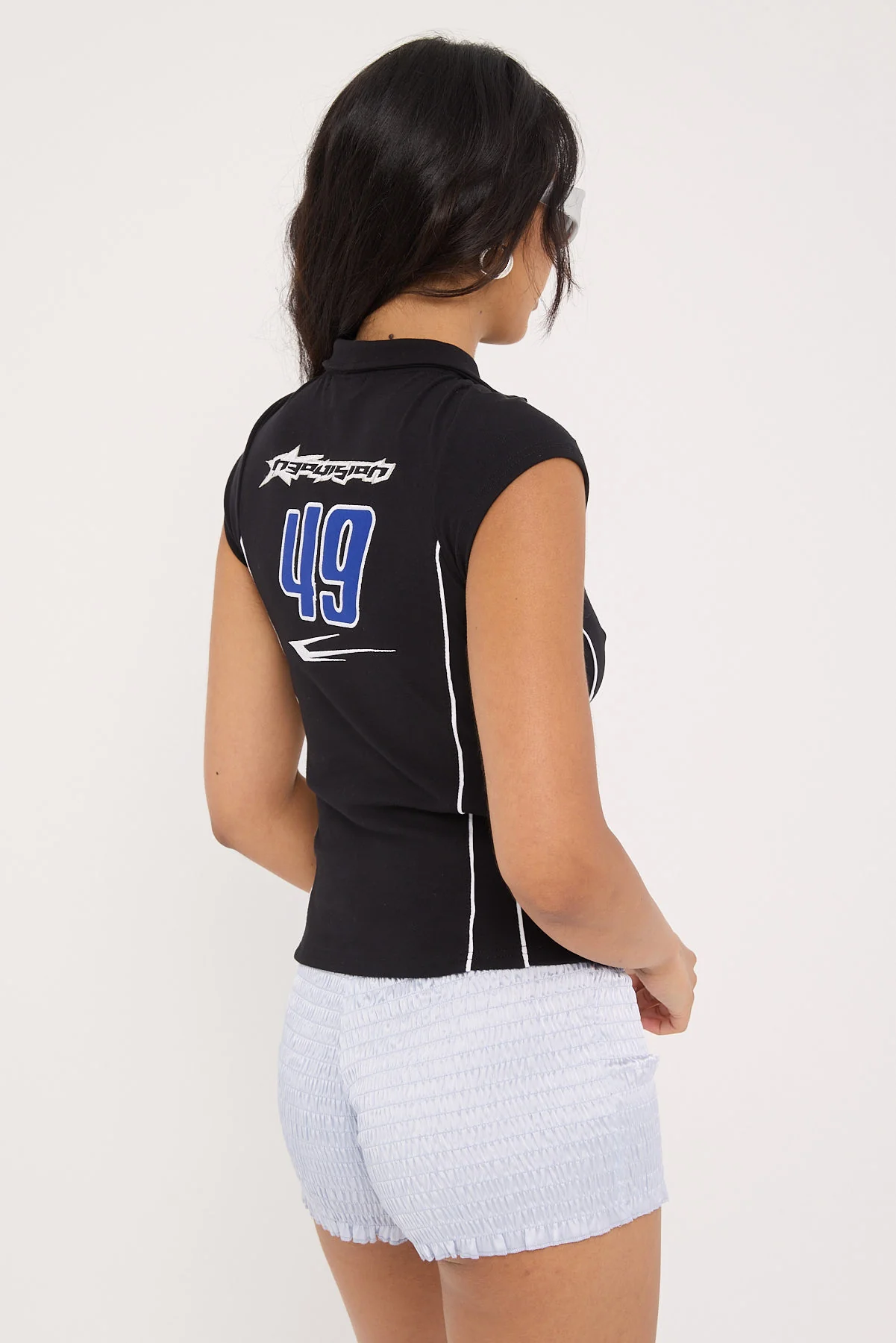 Neovision Freestyle Zip Through Polo Tee Black - Image 5