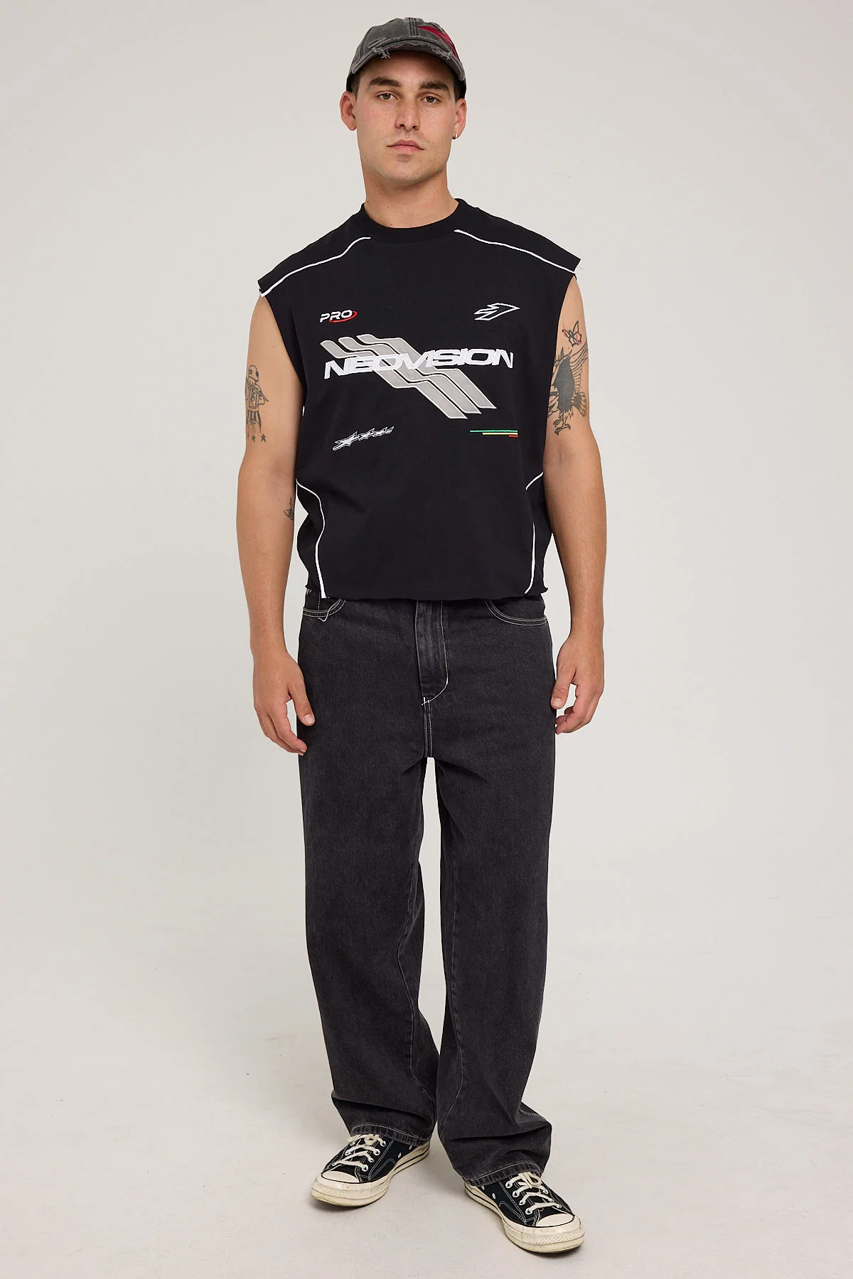 Neovision Fuel Cropped Muscle Tank Off Black - Image 3
