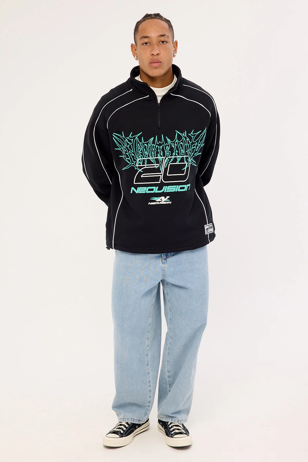 Neovision Fumes Elastic Quarter Zip Crew Black - Image 2