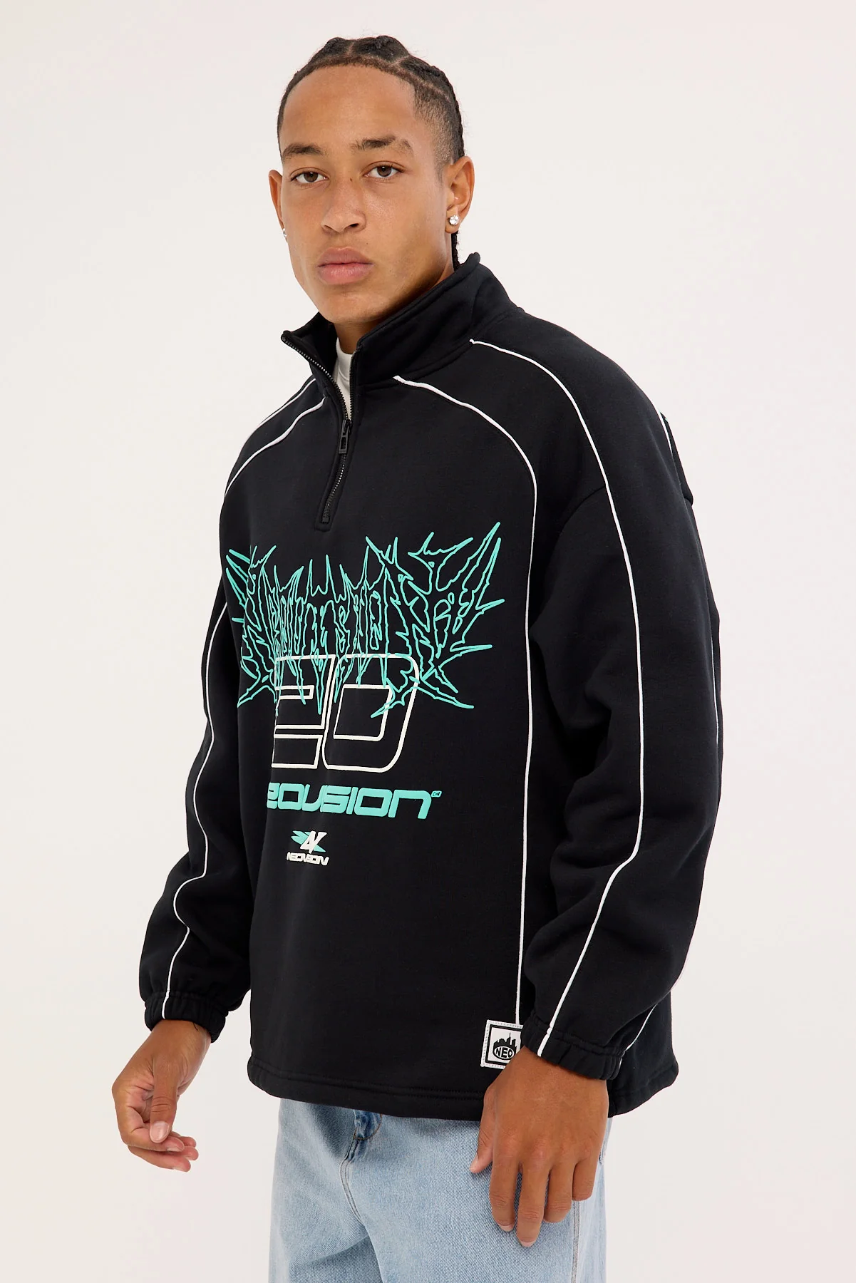 Neovision Fumes Elastic Quarter Zip Crew Black - Image 5