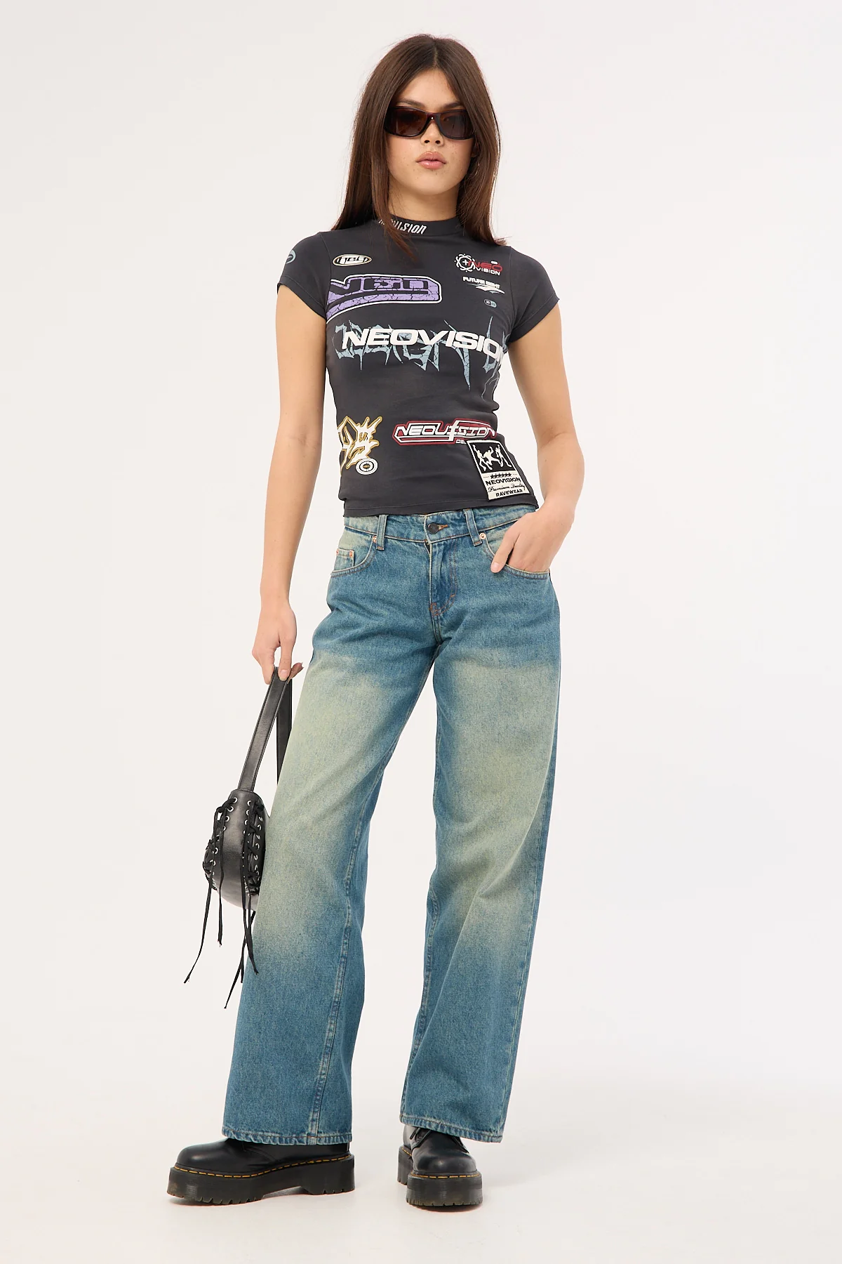 Neovision Fury Baby Tee Washed Black - Image 3