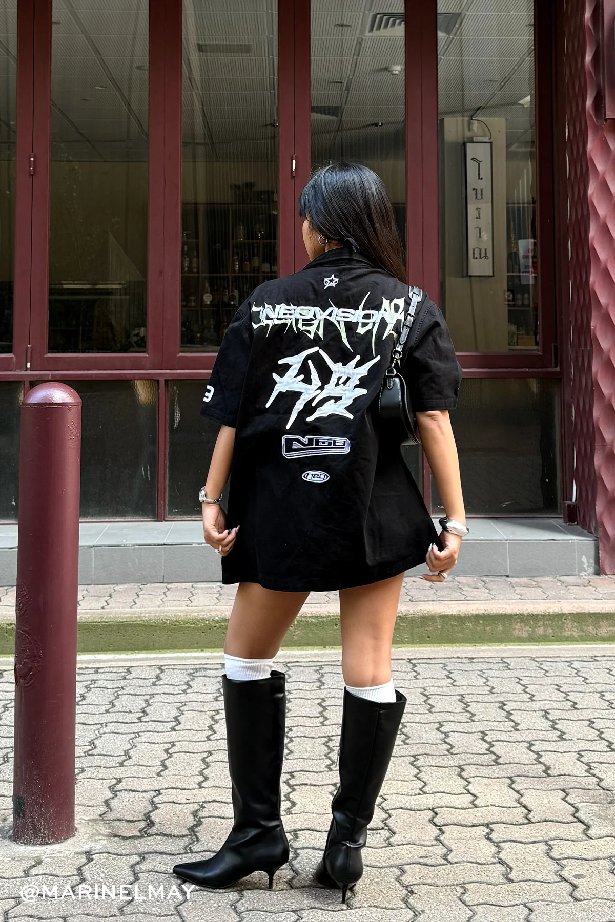 Neovision Fury Oversize Zip Through Shirt Black