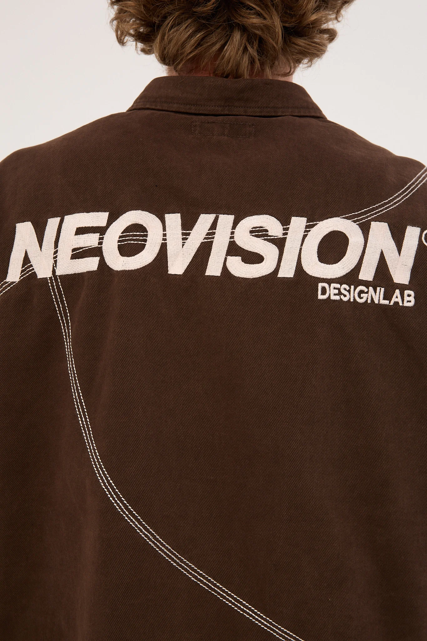 Neovision Fused Oversize Shirt Washed Brown - Image 9