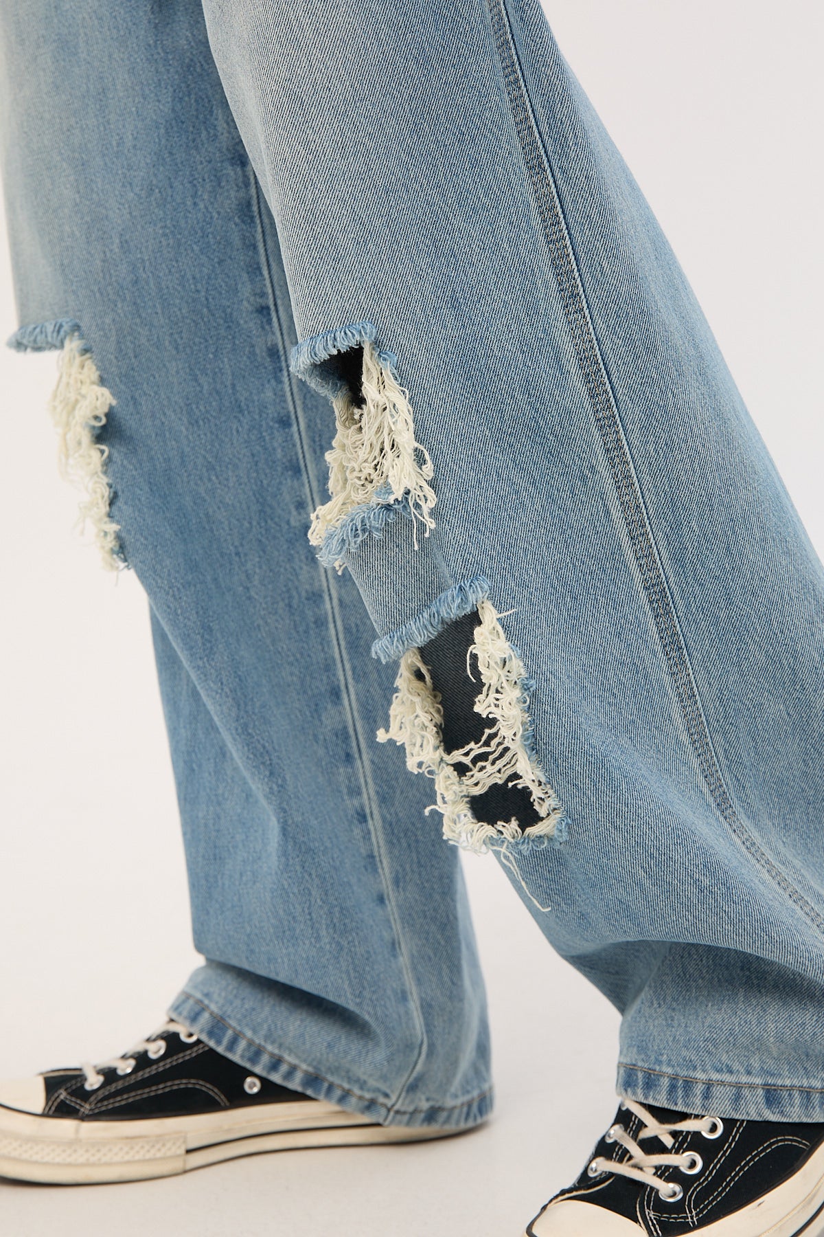 Neovision Future Behemoth Super Baggy Ripped Jean Faded Blue - Image 8