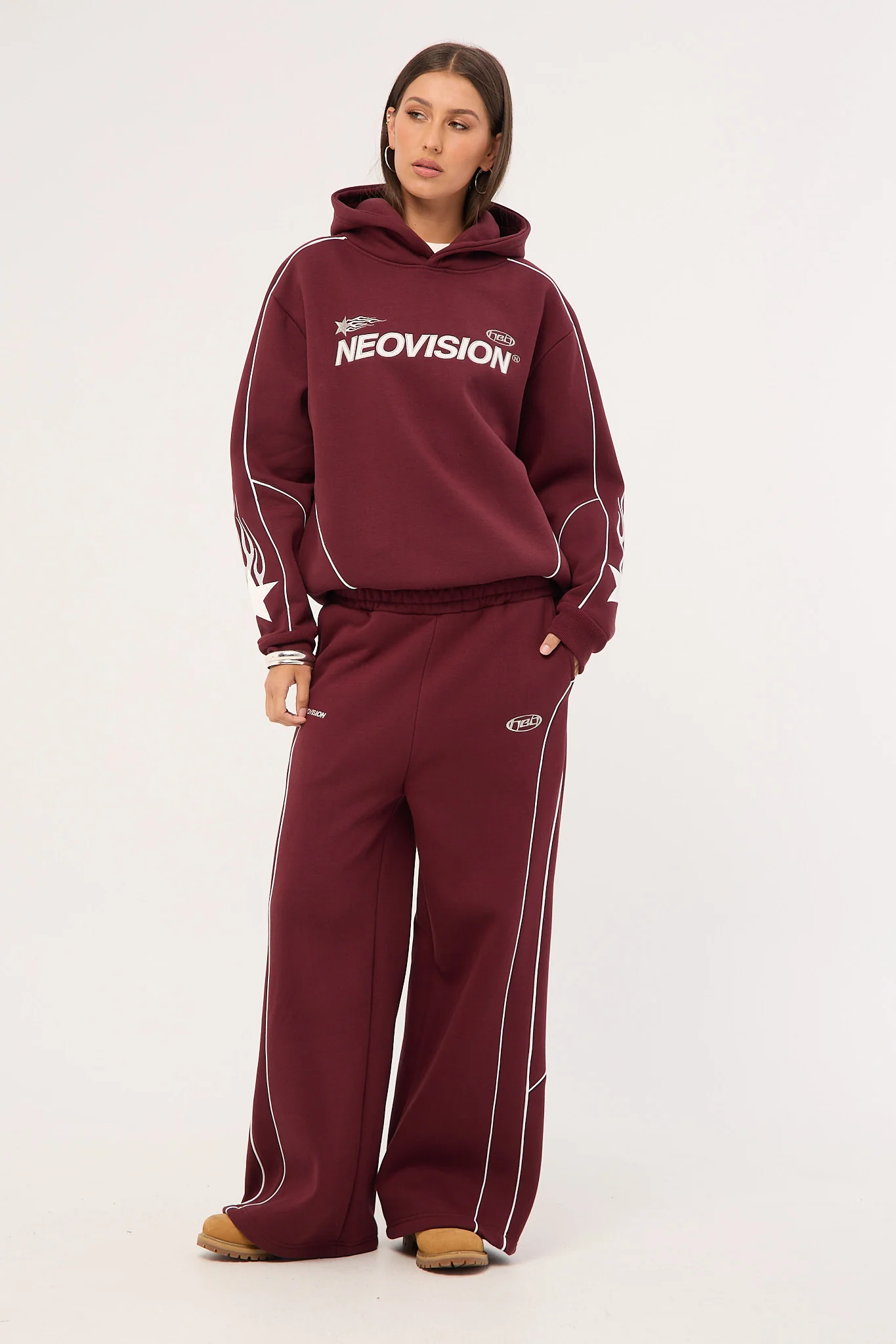 Neovision Glade Relaxed Hoodie Burgundy - Image 2