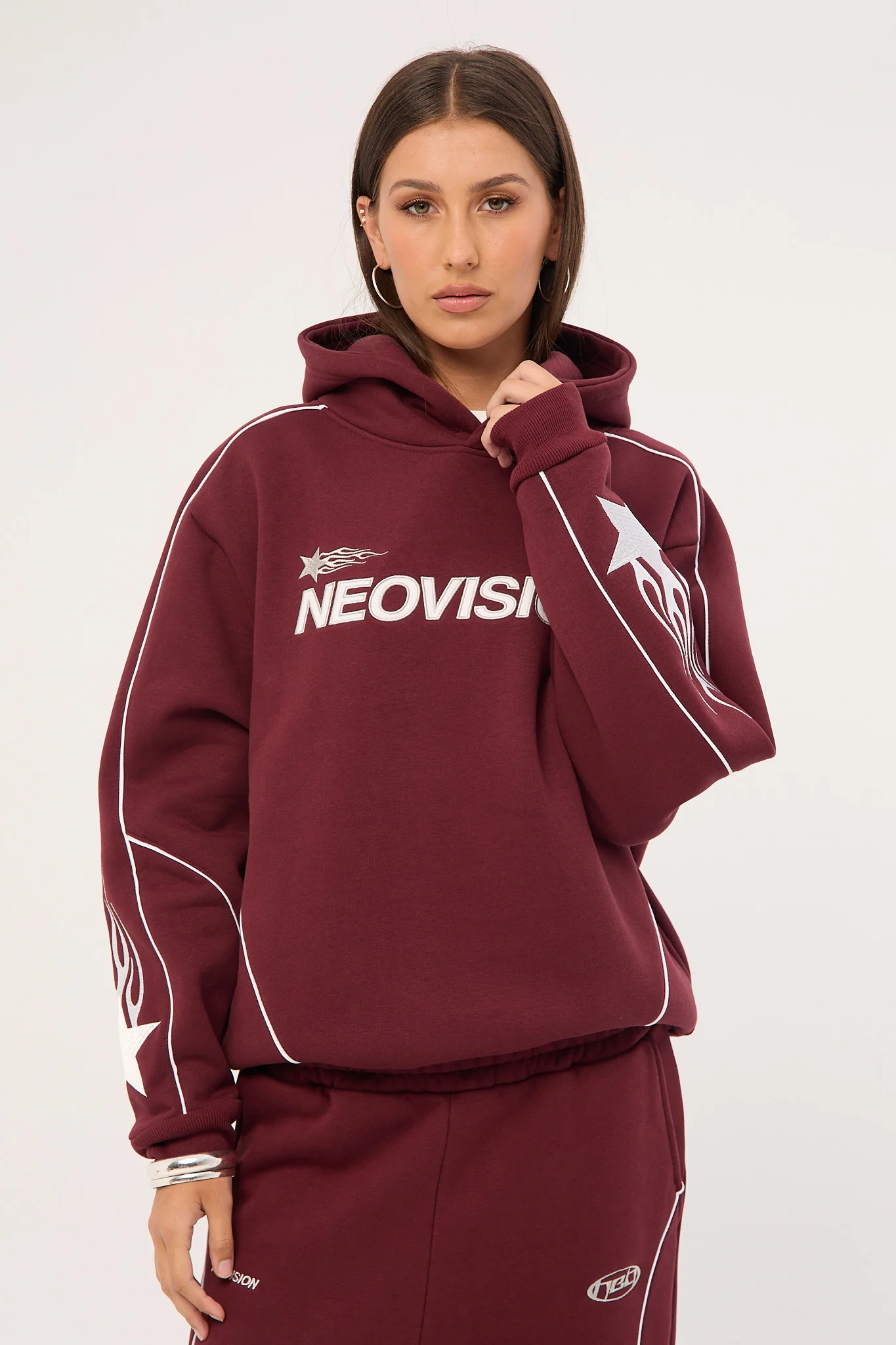 Neovision Glade Relaxed Hoodie Burgundy - Image 3