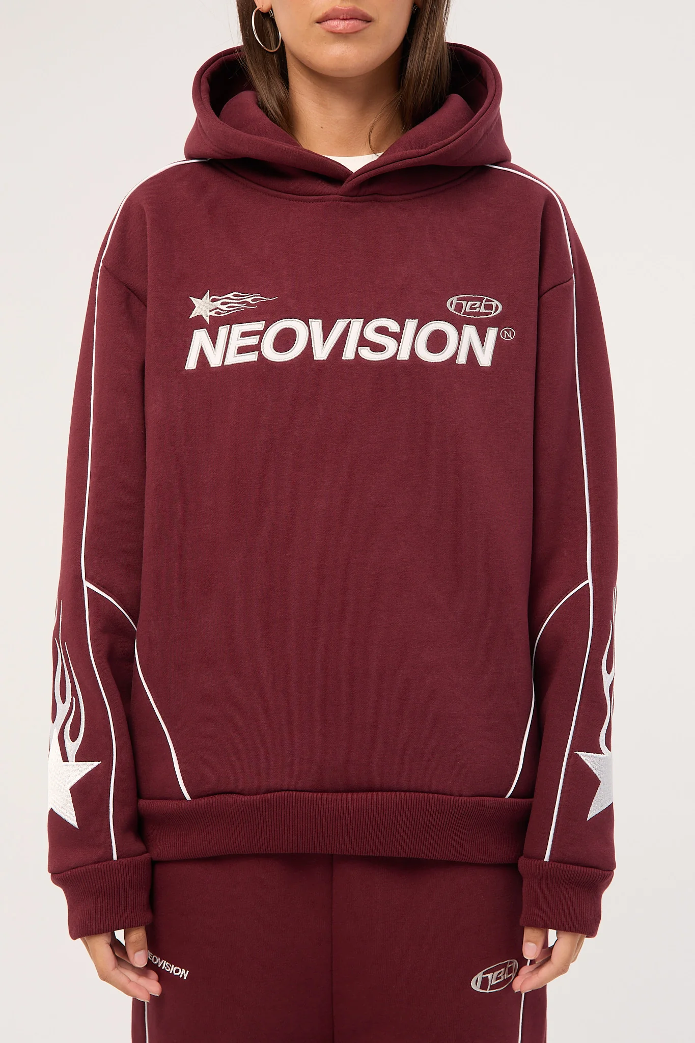 Neovision Glade Relaxed Hoodie Burgundy - Image 7
